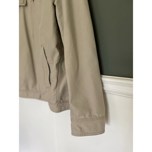 Eddie Bauer Seattle USA Tan Beige Light Brown Size L Jacket Zip Up Long Sleeve - Picture 4 of 14
